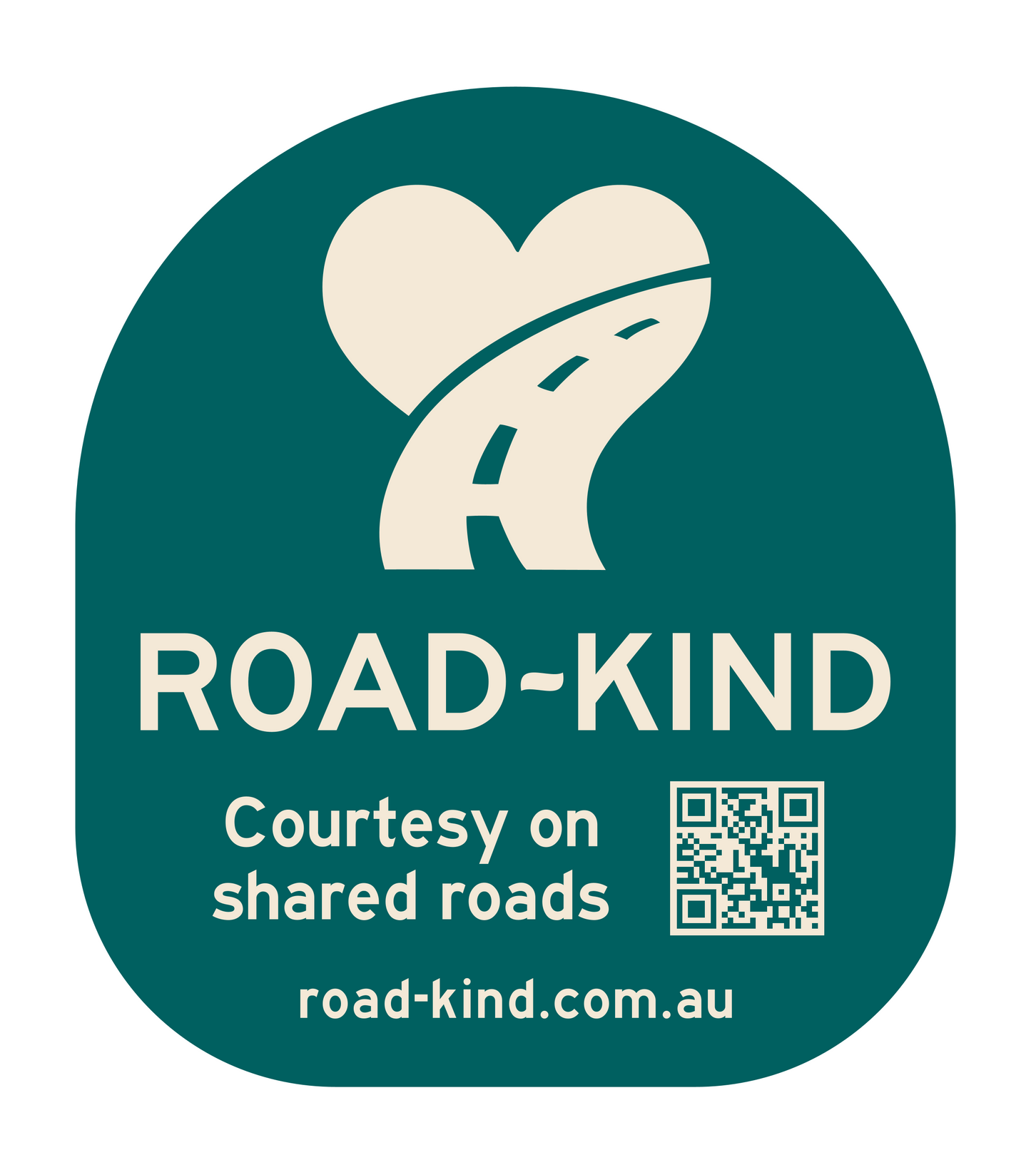 Road-Kind Sticker - Inverted Colours